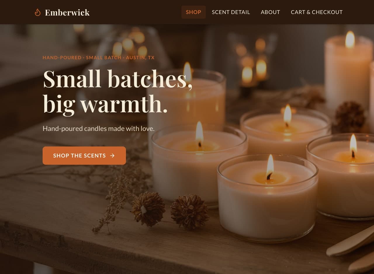 Emberwick — a real site built and published with Helm
