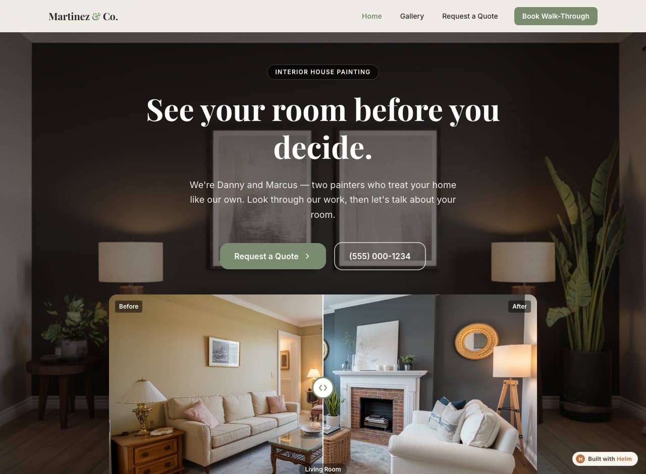Martinez & Co. — a real site built and published with Helm